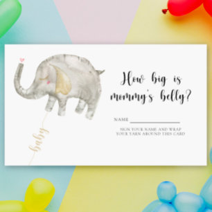 Elephant - baby shower how big is mummy's belly enclosure card