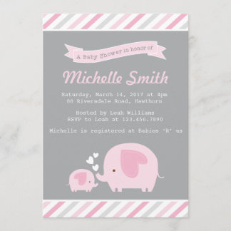 Elephant Baby Shower Invitation