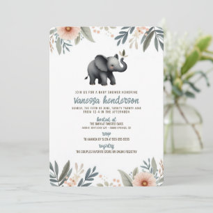 Elephant Baby Shower Invitation