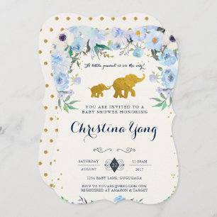 Elephant Baby Shower Invitation