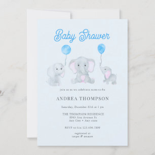 Elephant Baby Shower Invitation