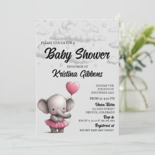 Elephant Baby Shower Invitation