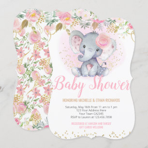 Elephant Baby Shower Invitation