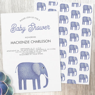 Elephant Baby Shower Invitation