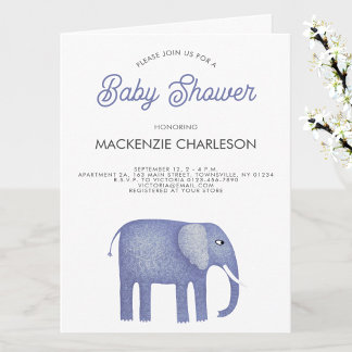 Elephant Baby Shower Invitation