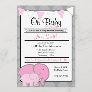 Elephant Baby Shower Invitation