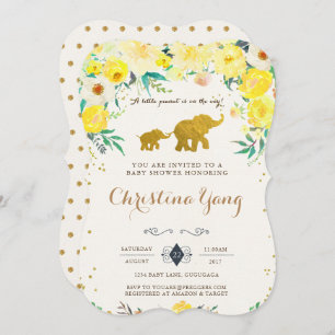 Elephant Baby Shower Invitation