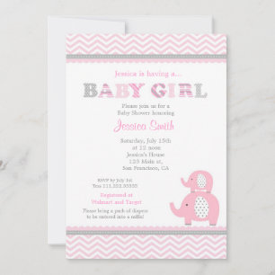 Elephant Baby Shower Invitation