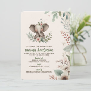 Elephant Baby Shower Invitation