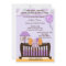 ELEPHANT Baby Shower Invitation Crib PURPLE CJ-E