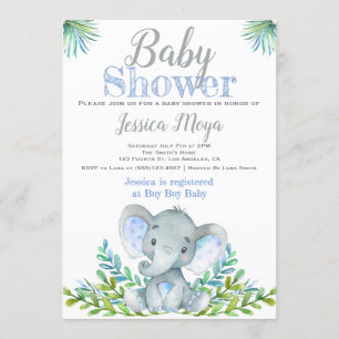 Elephant Baby Shower Invitations