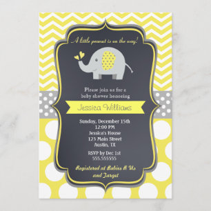 Elephant Baby Shower Invitations