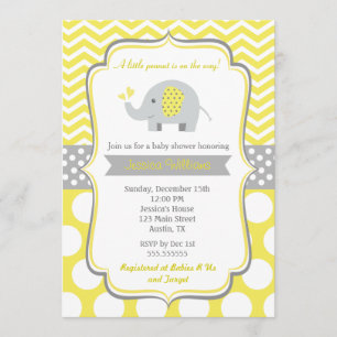 Elephant Baby Shower Invitations