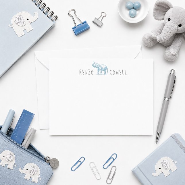 Elephant Baby Shower Note Card (Creator Uploaded)