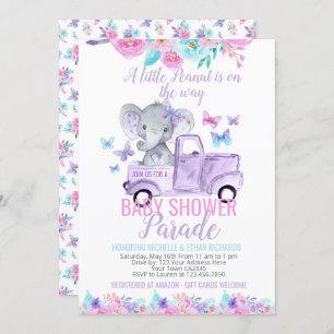 Elephant Baby Shower Parade Invitation