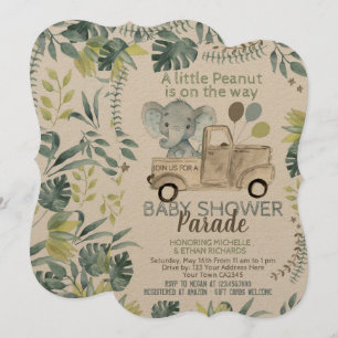 Elephant Baby Shower Parade Invitation