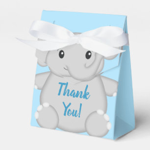 Elephant Baby Shower Safari Blue Boy Favour Box