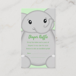 Elephant Baby Shower Safari Enclosure Card