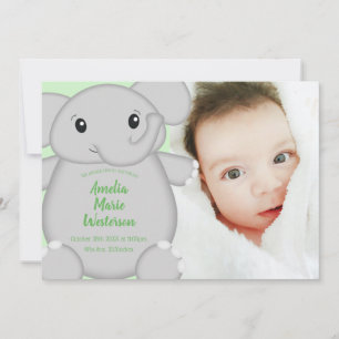 Elephant Baby Shower Safari Invitation