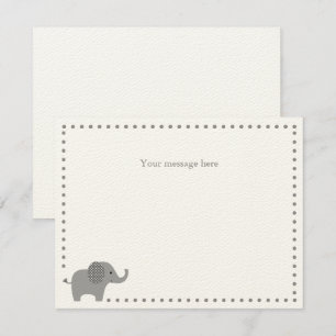 Elephant Baby Shower Thank You Note Card