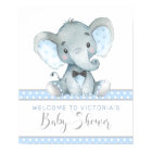 Elephant Baby Shower Welcome Sign