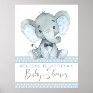 Elephant Baby Shower Welcome Sign