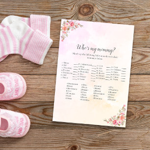 Elephant Baby Shower Who's My Mommy Invitation