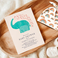 Elephant Baby Shower with Mother and Calf 
