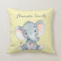 Elephant Baby Yellow and Grey