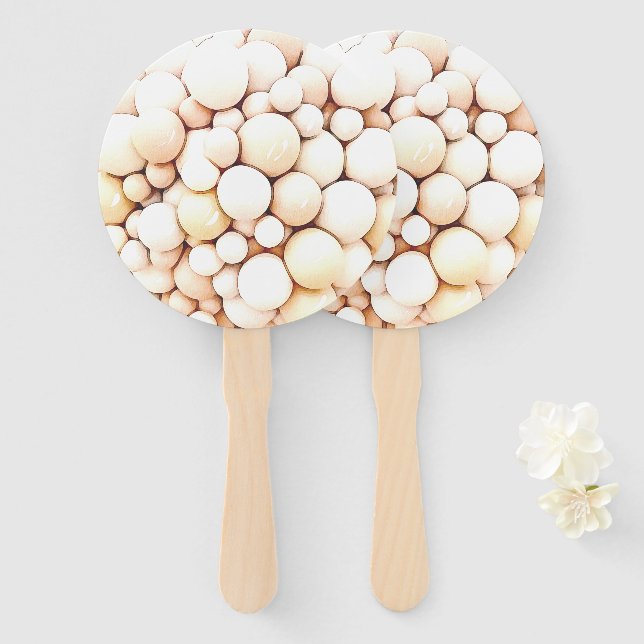 Elephant Balloon Baby Shower Hand Fan (Front and Back)