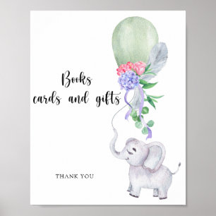 Elephant & Balloon books cards and gifts poster