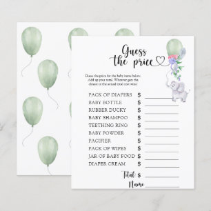 Elephant & Balloon - Guess the price! Game