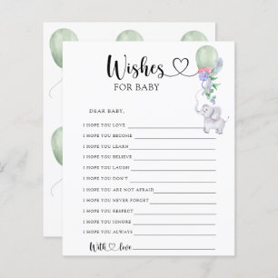 Elephant & Balloon - Party game   wishes for baby
