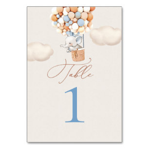 Elephant Balloon Table Number