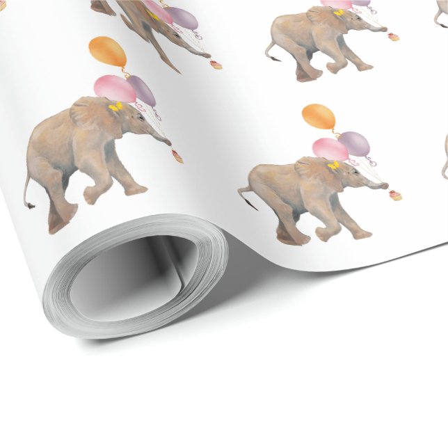 Elephant balloons XL gift wrap (Roll Corner)