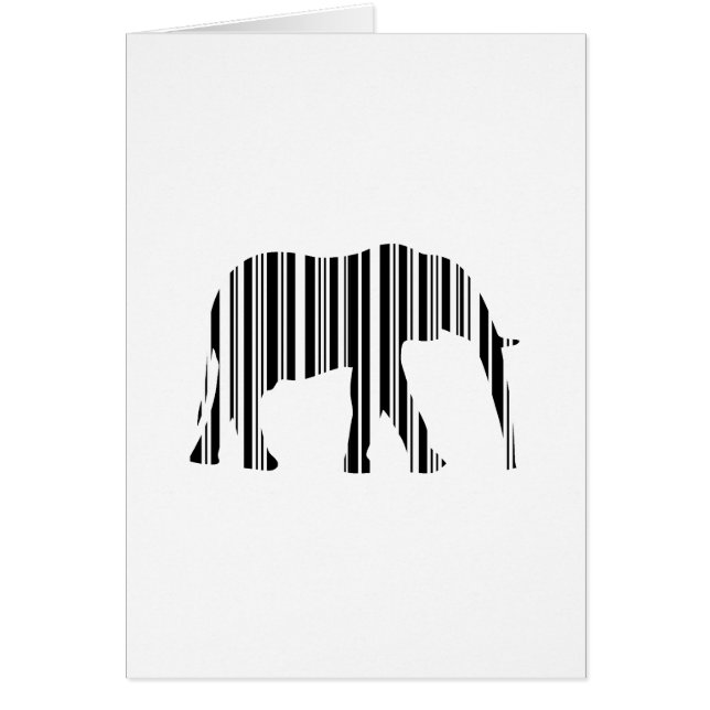 ELEPHANT BARCODE Animal Bar Code Pattern Design (Front)