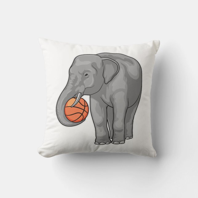 Elephant Basketball player Basketball Cushion (Front)