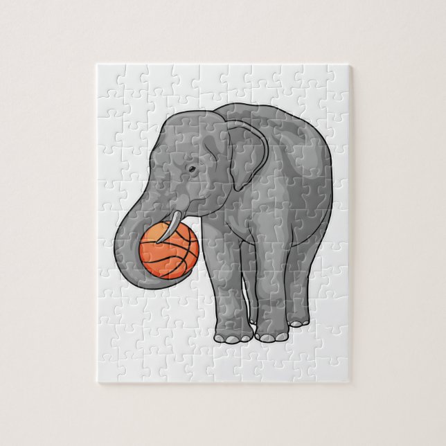 Elephant Basketball player Basketball Jigsaw Puzzle (Vertical)