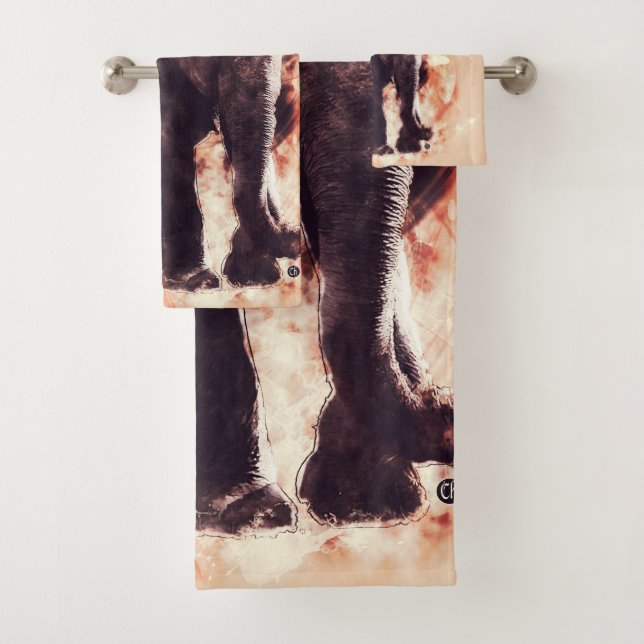 Elephant Bath towels (Insitu)