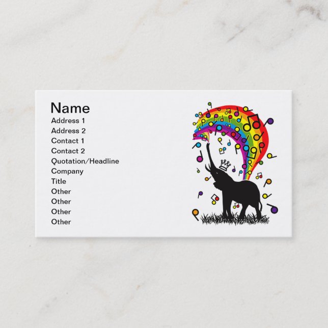 Elephant_Bathing Business Card (Front)