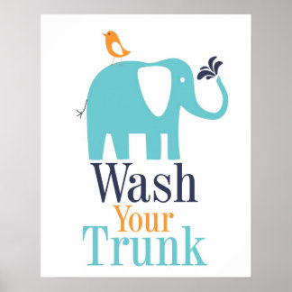 Elephant Bathroom Print