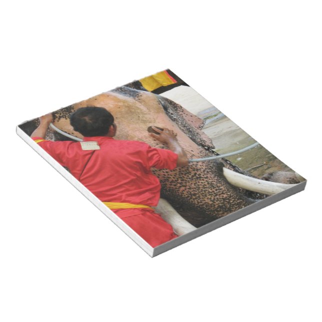 Elephant Bathtime ... Ayutthaya, Thailand Notepad (Angled)