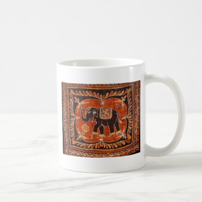 Elephant Batik Coffee Mug (Right)