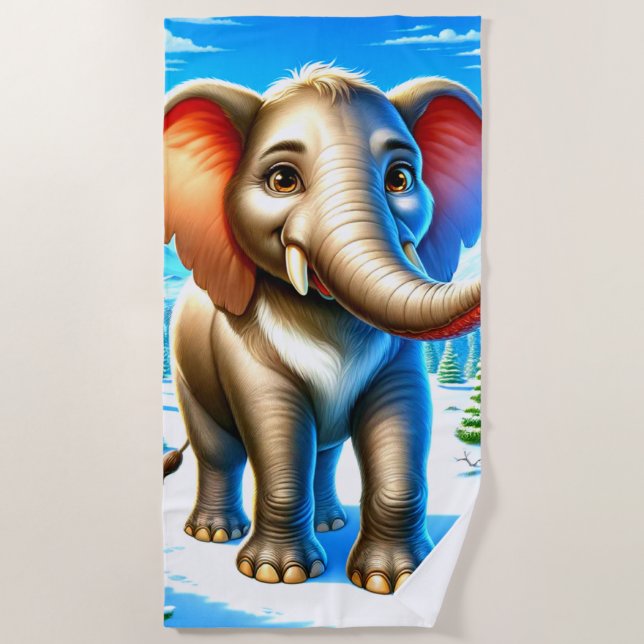 Elephant Beach Towel (Front)