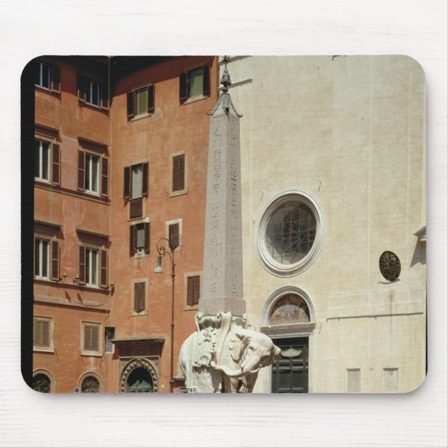 Elephant Bearing an Egyptian Obelisk, 1667 Mouse Mat (Front)