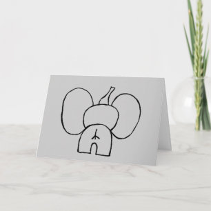 Elephant Belated Birthday Card CUSTOMIZED