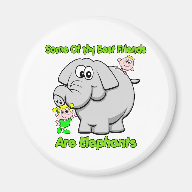 Elephant Best Friends Magnet (Front)