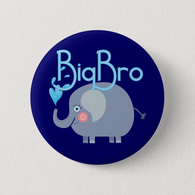 Elephant Big Bro 6 Cm Round Badge (Front)