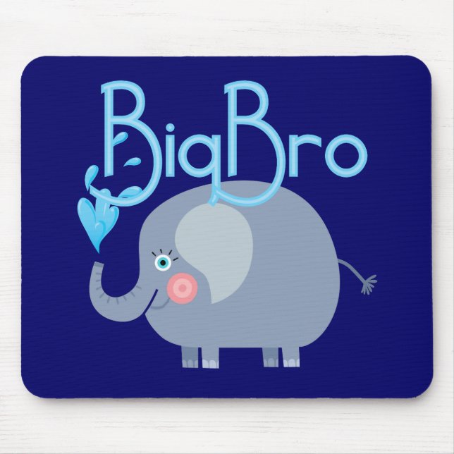 Elephant Big Bro Mouse Mat (Front)