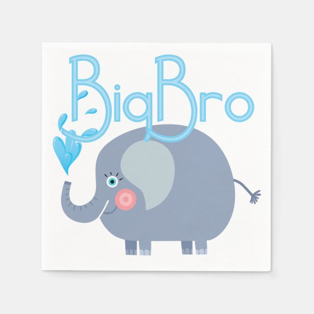 Elephant Big Bro Napkin (Front)